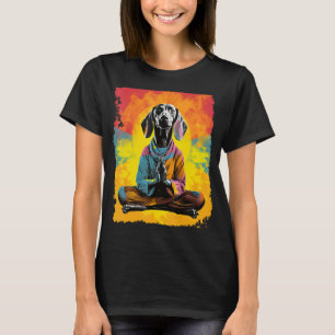 Pop Art Dog Yoga Meditation Dackel T-Shirt