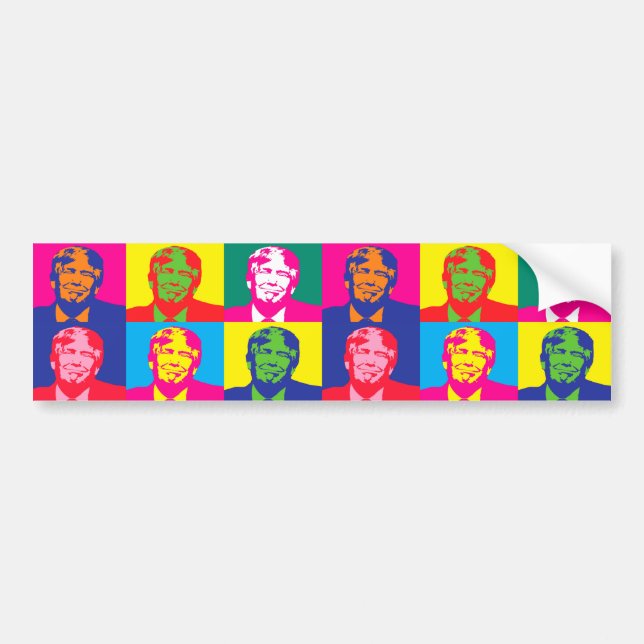 Pop Art Donald Trump Autoaufkleber (Vorne)
