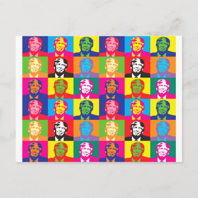 Pop Art Donald Trump Postkarte (Vorderseite)