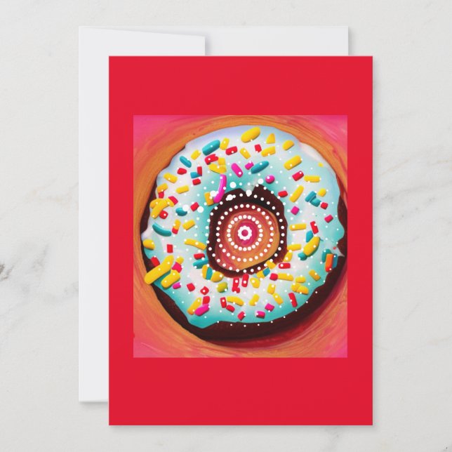 Pop Art Donut Feiertagskarte (Vorderseite)