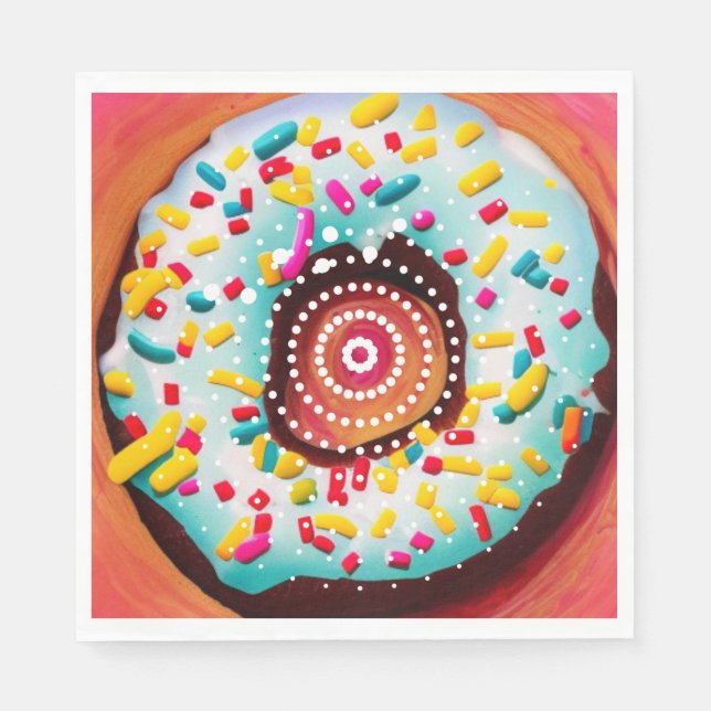 Pop Art Donut Serviette (Vorderseite)