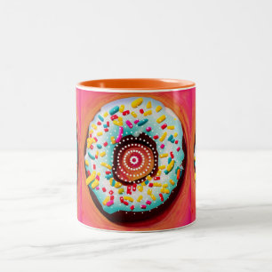 Pop Art Donut Zweifarbige Tasse