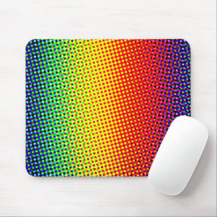 Pop Art Dots Rainbow Bright Farbiger Gay Pride Mousepad