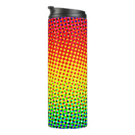 Pop Art Dots Rainbow Bright Farbiger Gay Pride Thermosbecher