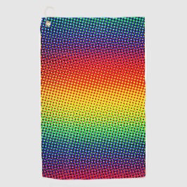 Pop Art Dots Regenbogen Helle fröhliche farbige Ga Golfhandtuch
