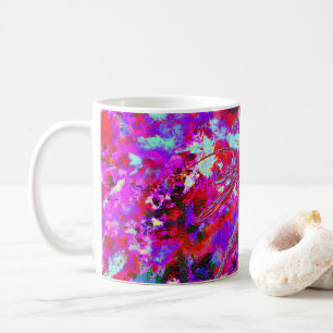 Pop Art Dragonfis auf Rosa Latte Tasse