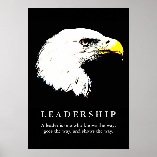 Pop Art Eagle Motivierend Leadership Poster (Vorne)