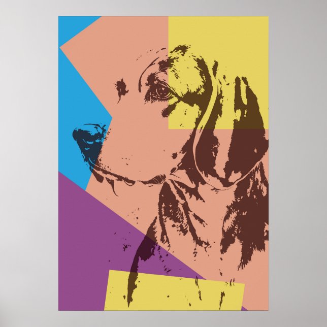 Pop Art Effect Beagle Poster (Vorne)
