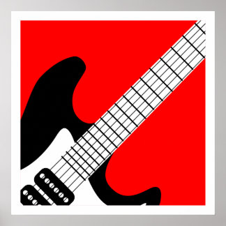 Pop Art Electric Gitarrenposter Poster