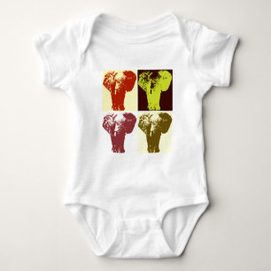 Pop-Art-Elefant Baby Strampler