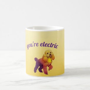 Pop Art Elektrischer Pudel Hund Kaffeebecher Kaffeetasse