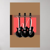 Pop-Art-Elektrogitarre Monogramm Initial