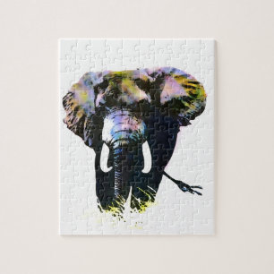 Pop Art Elephant - Animals Art Puzzle