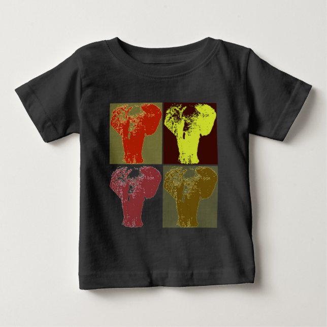 Pop Art Elephant Baby T-shirt (Vorderseite)