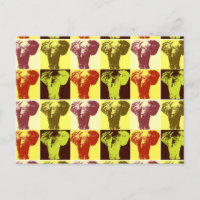 Pop Art Elephant Postcard