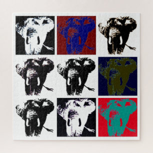 Pop Art Elephant Retro Illustration Puzzle