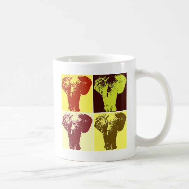 Pop Art Elephant Tasse (Rechts)