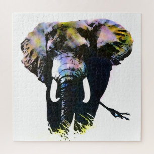 Pop Art Elephant - Tierbilder Puzzle