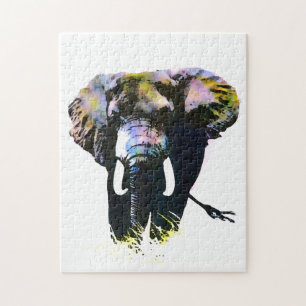 Pop Art Elephant - Tierbilder Puzzle