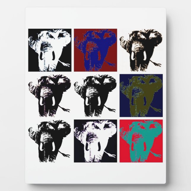 Pop Art Elephants Fotoplatte (Vorderseite)