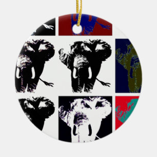 Pop Art Elephants Keramik Ornament
