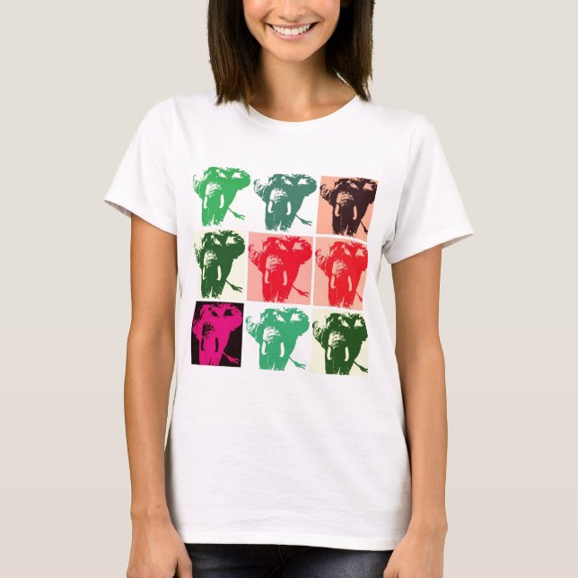 Pop Art Elephants T-Shirt (Vorderseite)