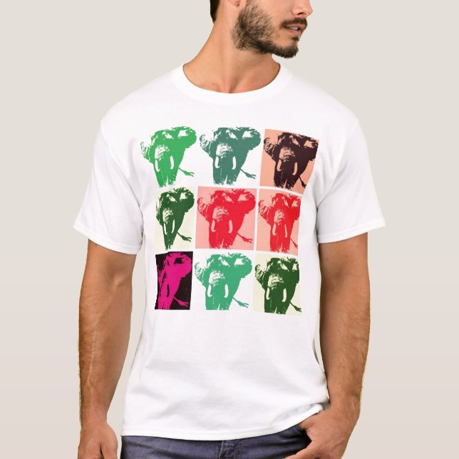 Pop Art Elephants T-Shirt (Vorderseite)