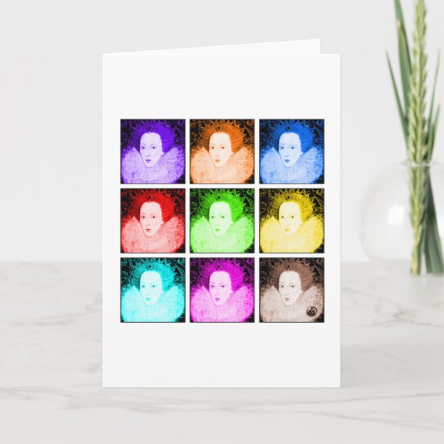 Pop Art Elizabeth I Karte (Vorderseite)