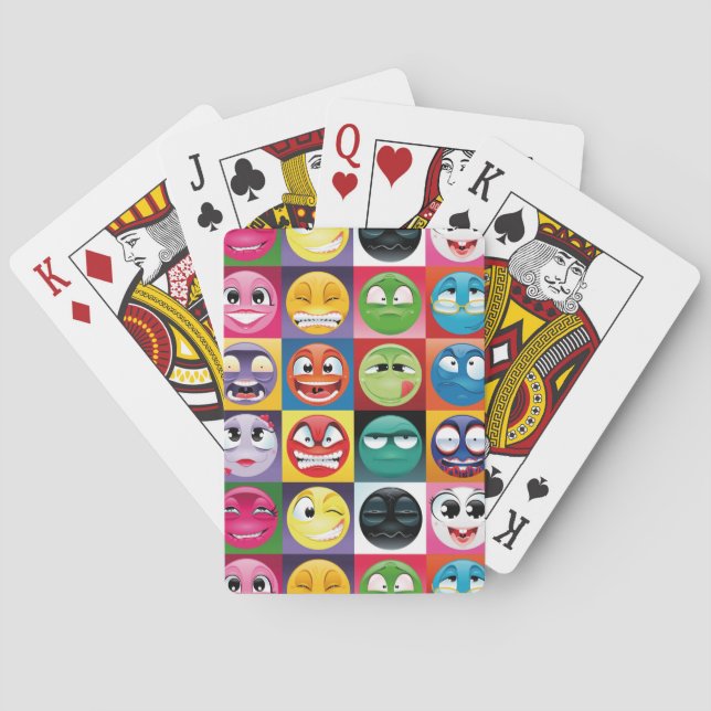 Pop Art Emojis Spielkarten (Rückseite)
