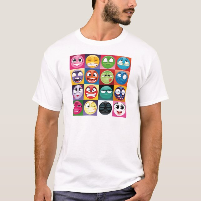 Pop Art Emojis T-Shirt (Vorderseite)