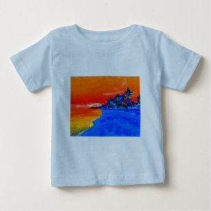 Pop Art Exotic Beach Palmen Baby T-shirt
