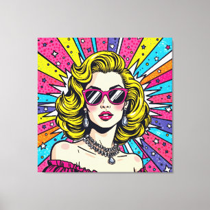 Pop Art Explosion - Retro Glam Comic Leinwanddruck
