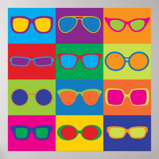 Pop Art Eyeglasses Poster (Vorne)