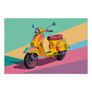 Pop Art Fahrrad Druck – Moderne farbenfrohe Wandde