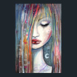 Pop Art Fantasy Woman Asleep Poster<br><div class="desc">"Asleep" © Molly Harrison 2012 www.mollyharrisonart.com Aus meiner ursprünglichen Aquarell- und Acrylmalerei.</div>