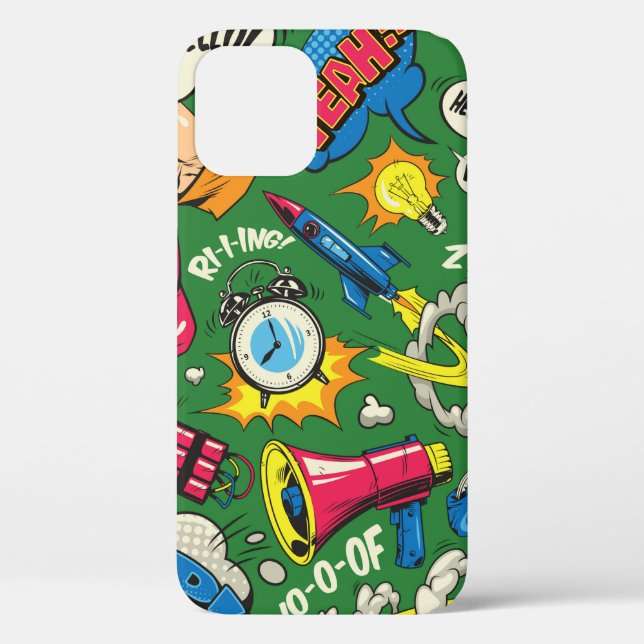 Pop Art farbenfrohe nahtlose Muster mit Comic Spee Case-Mate iPhone Hülle (Rückseite)