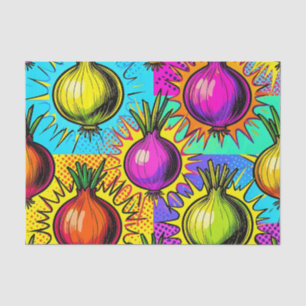 Pop-Art Farbige Zwiebeln Seidenpapier