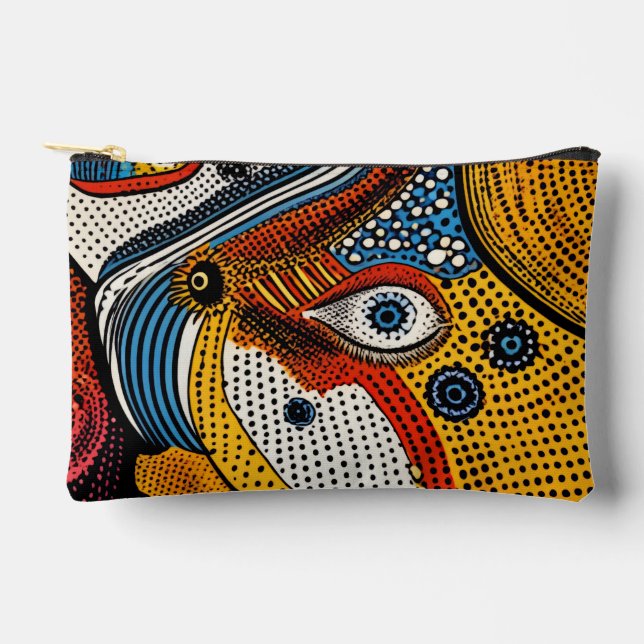 Pop-Art-Farbsplash Zubehörtasche (Vorderseite)