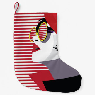 Pop Art Fashion Woman Vintag Kleiner Weihnachtsstrumpf