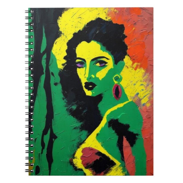Pop Art Female Notizblock (Vorderseite)