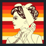 Pop Art Female Poster<br><div class="desc">Retro Frauengespräch auf Telefonplakaten</div>