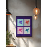 Pop Art Floral Quartett: Lebhafte Tulips in einer Poster<br><div class="desc">Diese kühnen und leuchtenden Pop-Kunstdrucke sind eine Feier von Farbe und Design. Die einfachen, aber auffälligen Kompositionen machen sie zu einer vielseitigen Ergänzung zu jeder Dekoration. Egal, ob Sie einen Brennpunkt erstellen oder eine Touch von Launen in Ihren Raum einfügen möchten, diese Drucke werden sicher eine Aussage treffen.</div>