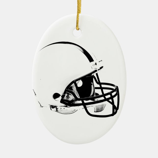 Pop Art Football Helm Keramik Ornament (Vorne)