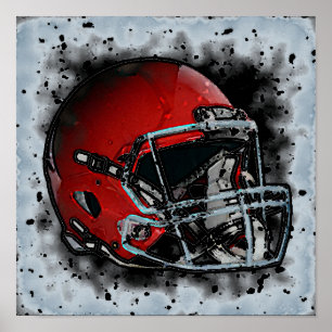 Pop Art Football Helm Poster