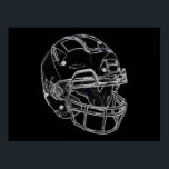 Pop Art Football Helm Poster<br><div class="desc">American Sport Games Digital Artworks - Pop Art Style Football Helmet</div>