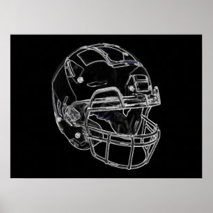 Pop Art Football Helm Poster