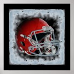 Pop Art Football Helm Poster<br><div class="desc">American Sport Games Digital Artworks - Pop Art Style Football Helmet</div>