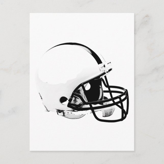 Pop Art Football Helm Postkarte (Vorderseite)