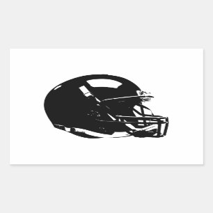 Pop Art Football Helm Rectangle Aufkleber