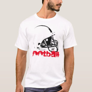Pop Art Football Helm Roter Schwarz-weißer T - Shi T-Shirt